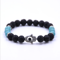 Evil eye volcano Lava Stone Bracelet