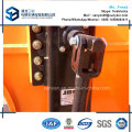 50t 3 Axles Low Flat Bed Plate Semi Trailer with Hydraulic Ladder