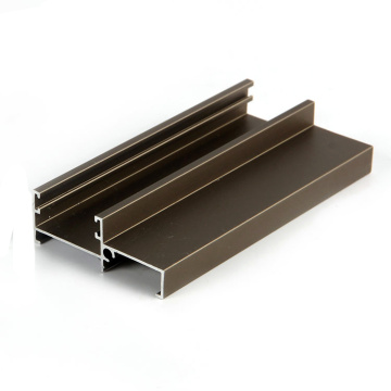 6063 Champagne Anodized Aluminum Window Profiles Extrusion