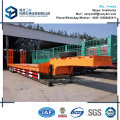 50t 3 Axles Low Flat Bed Plate Semi Trailer with Hydraulic Ladder