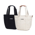 Small Natural Cotton Canvas Tote Bag with Zipper