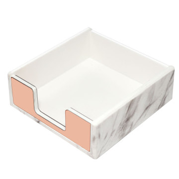 Acrylic Memo Pad Holder Marble Rose Gold