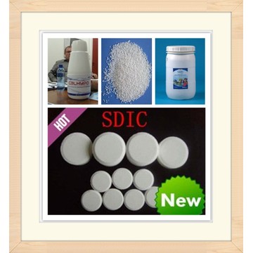 Produits chimiques désinfectants de sel de dichloroisocyanurate de sodium (SDIC / NaDCC) avec CAS 2893-78-9