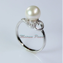 Sterling Silber Süßwasser Perle Ring (ER1602)