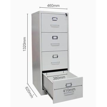 Vertical 4 drawer metal filing cabinet