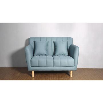 Sofá individual azul de terciopelo de tela de muebles modernos