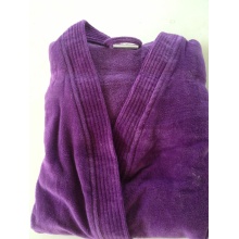 Purple Velour Terry Adult Kimono Bathrobe