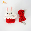 Red And White Stitching Rabbit Bluetooth Earphone Case