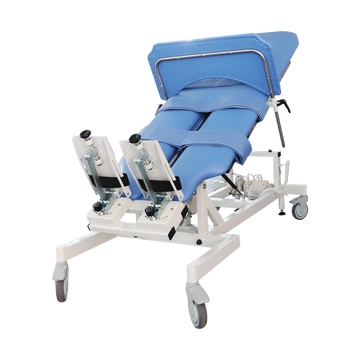 Blue ford tilt table medical vertical rehabilitation bed