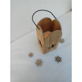 Natural Solid Wood  Candle Holder