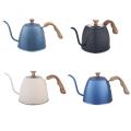 Pour over coffee kettle with wooden handle