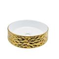 Laundry Sink Gold Printed Ceramic Sink Lavobo lavatory