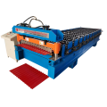 Corrugated sheet metal roof tile making machine