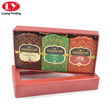 Tea Box Red with Lid and Clear Window