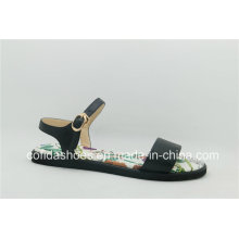 Nueva simple plana clásica de cuero Seabeach Sandal