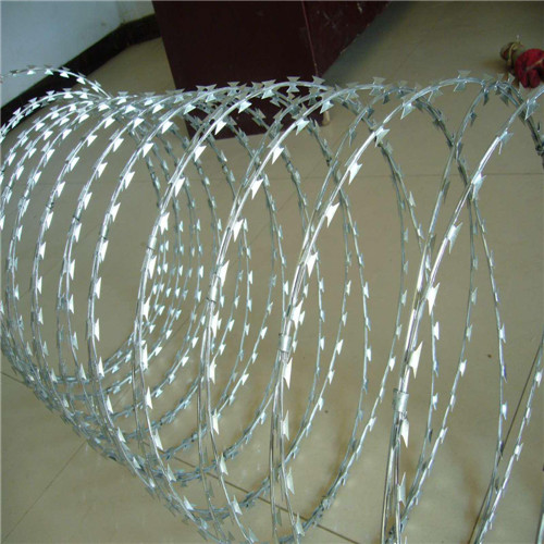 galvanized razor barbed wire