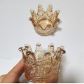 Pots de bougie en verre en forme de couronne de petite taille