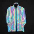 High Visibility color changing rainbow reflective jackets