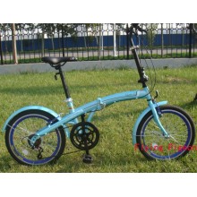 Bicicleta plegable azul de velocidad variable de 16 &quot;(FDB-139)