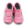 New Designs Genuine Leather Baby Tassels Sandals