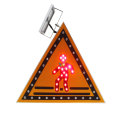 vehicle control solar led triangle traffic sign flashing