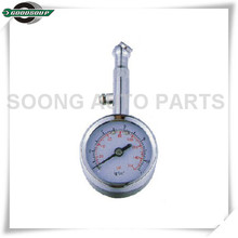 Bass stem Dial Metal Tire Gauge with chrome plating air release valve