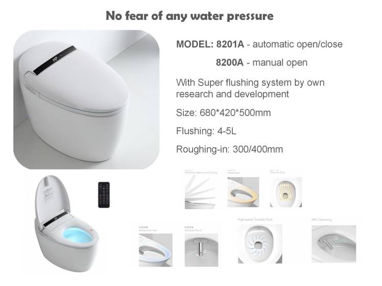 New Automatic Functions Intelligent Electric Toilet