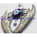 Evil Eye Crossed swords pendant ZULFIQAR scimitar wall hanging, Muslim Caliph Imam