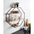 Modern 4-Tier Geometric Shelves for Wall