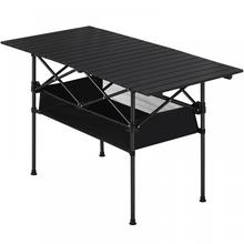 Aluminum Collapsible Camping Table with Storage