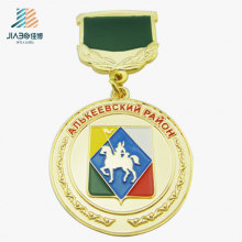 Personalizar medalla de metal de logotipo de Cavalryman de trofeo de oro de aleación de zinc con insignia