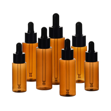 empty 50ml 30ml 15ml mini samll make sample straight side pet essential oil bottle for cosmetic packaging