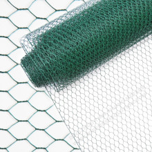 Rede de arame hexagonal revestida de PVC verde