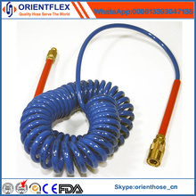 High Temperature Colorful PU Coil Hose with Fittings
