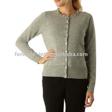 LADIES' CASHMERE CARDIGAN WITH BUTTON CLOSURE