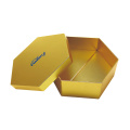 Foldable Gold Paper Hexagon Hat Packaging Box