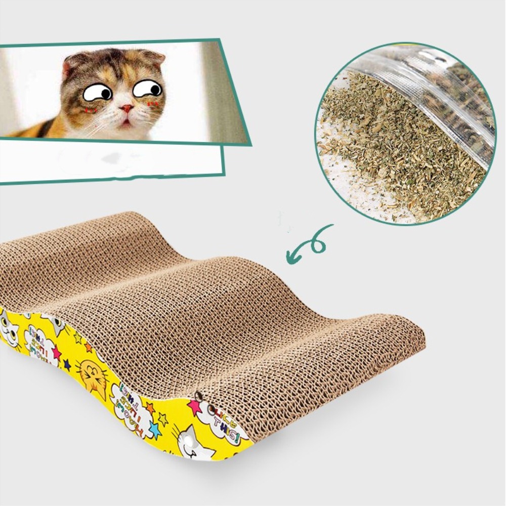 s shaped cat scratching board