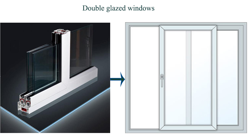 80mm double glazed window