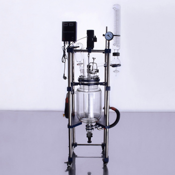Chemical vacuum100l jacketed glass reactor