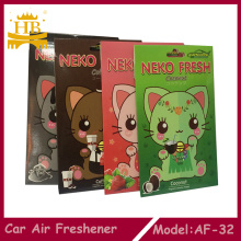 Chat de dessin animé personnalisé papier Air Freshener