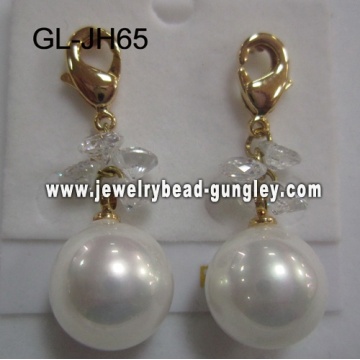 cadeau mariage shell perles Boucles d'oreilles