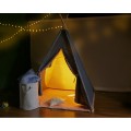 Enfants Grey White Teepee avec oreillers et panier