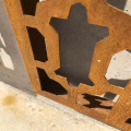 Panel de acero corten cortado con láser