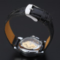 domed glass watch  mininalist design with diamond dial