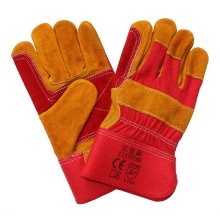 Kuh Split Leder Cut Resistant Double Palm Arbeitssicherheit Handschuhe