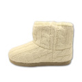 white soft lady slipper boots for womens