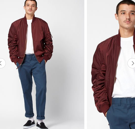 Young Men Polyester Bomber Jacket