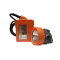 Rechargeable miners hard hat light orange color