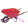 100L tray wooden handle wheelbarrow