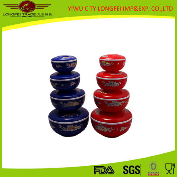 4PCS Colored Plastic Food Preservation Container